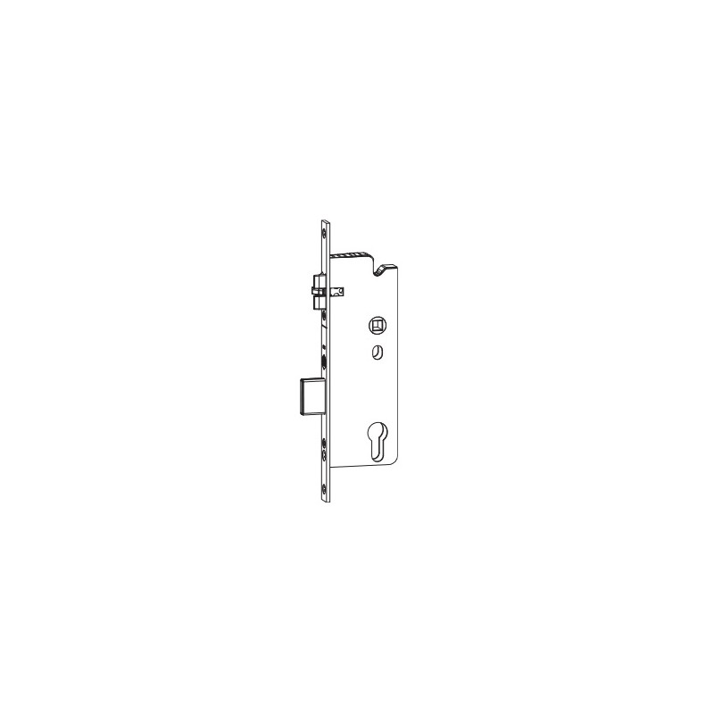 Maco 241850 Zamek drzwiowy krótki Z-RS E92 DM25 PZ srebrny VK8 F-240x16