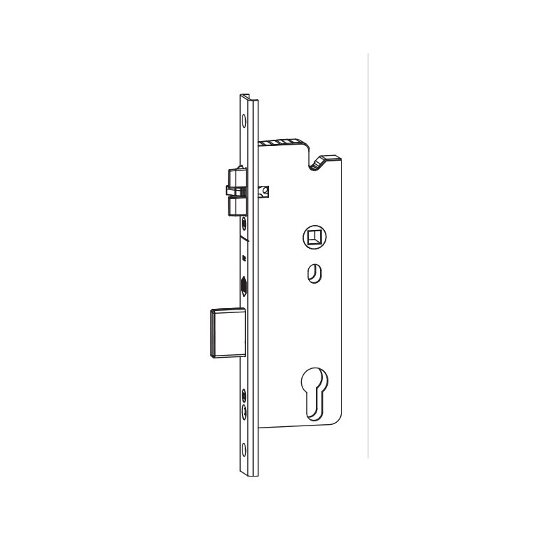 Maco 242450 Zamek drzwiowy krótki Z-RS E92 DM25 PZ srebrny VK8 U-240x6/24/6 PT