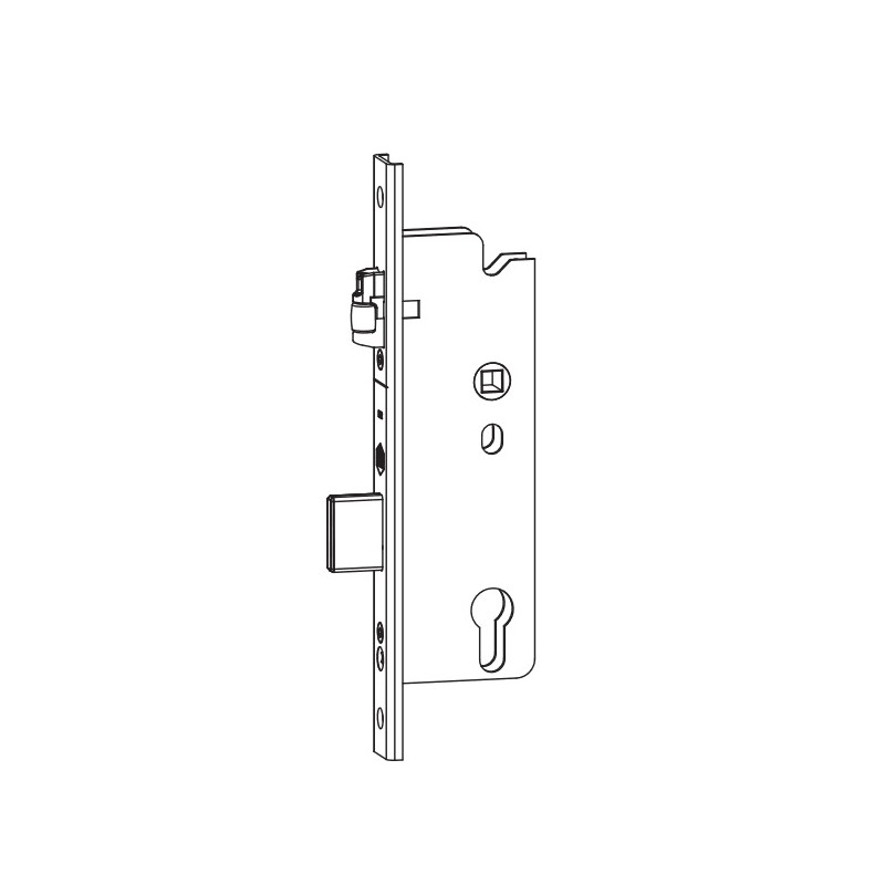 Maco 243590 Zamek drzwiowy krótki Z-RS E92 DM25 PZ z rolką srebrny VK8 U-240x6/24/6 PT