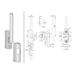 Siegenia PHIL0032-524011 Klamka PSK 200Z lewa srebrna anoda