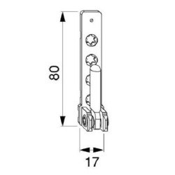 Maco 52483 Zawias dolny ramy PVC z czopem 3mm