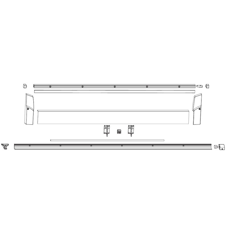 Maco 466052 Komplet szyn i osłon Gr.1 FFB 620-900 L-1930 srebrny