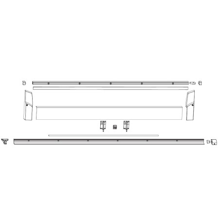 Maco 466053 Komplet szyn i osłon Gr.2 FFB 901-1050 L-2230 srebrny