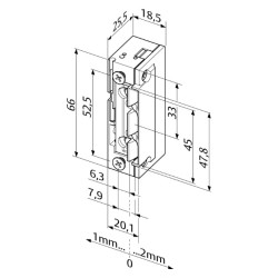 Assa Abloy 118.13------A71 EffEff Elektrozaczep awersyjny 10-24 V AC/DC ProFix® 2