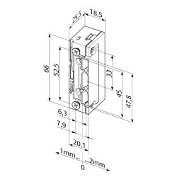 Assa Abloy 118E.13-----A71 EffEff Elektrozaczep awersyjny 10-24 V AC/DC ProFix® 2 z odblokowaniem