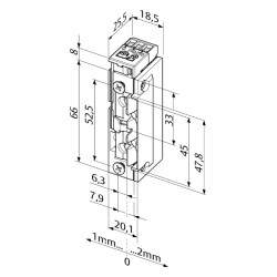 Assa Abloy 138.23------E91 EffEff Elektrozaczep rewersyjny 12 V DC ProFix® 2 z monitoringiem