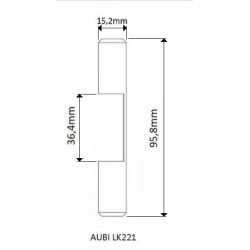 Aubi LK221 Osłonka zawiasu ramy góra biała