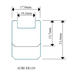 Aubi EK330 Osłonka zawiasu ramy dół biała