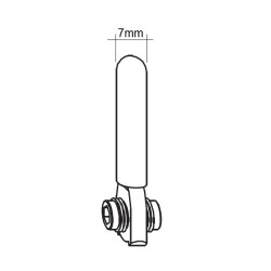 Siegenia FBLB0060 Bolec dolnego zawiasu ramy Favorit Ø 7 mm