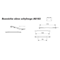 Siegenia 282199 Rozwórka A0102 skrzydła uchylnego